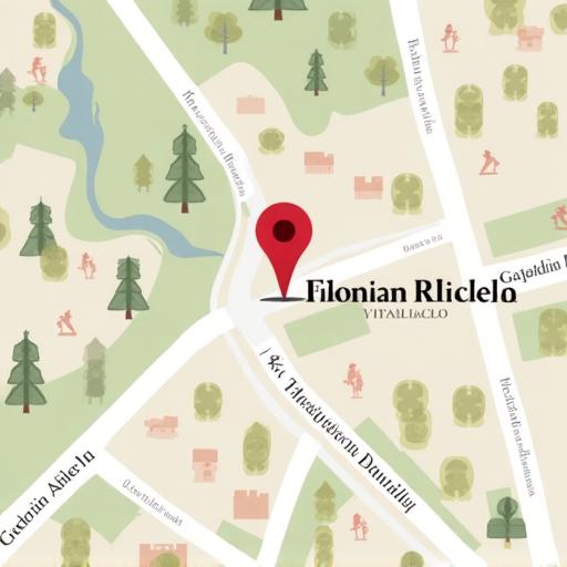 Mappa che indica la posizione della sede di Giardini Veri a Roma.
